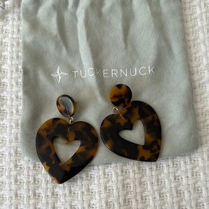 Tuckernuck Tortoiseshell Heart Earrings
